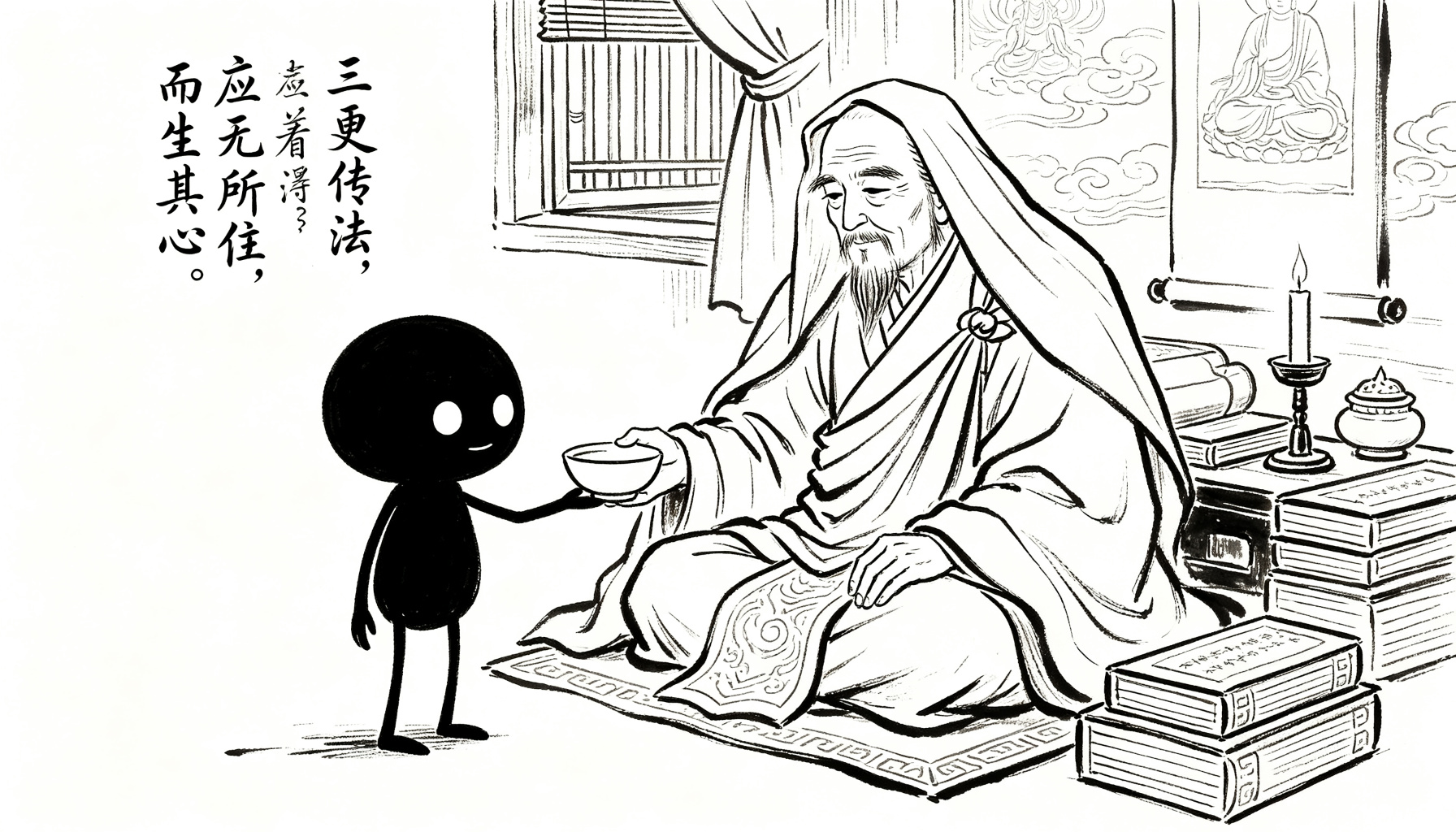 三更传法，应无所住而生其心