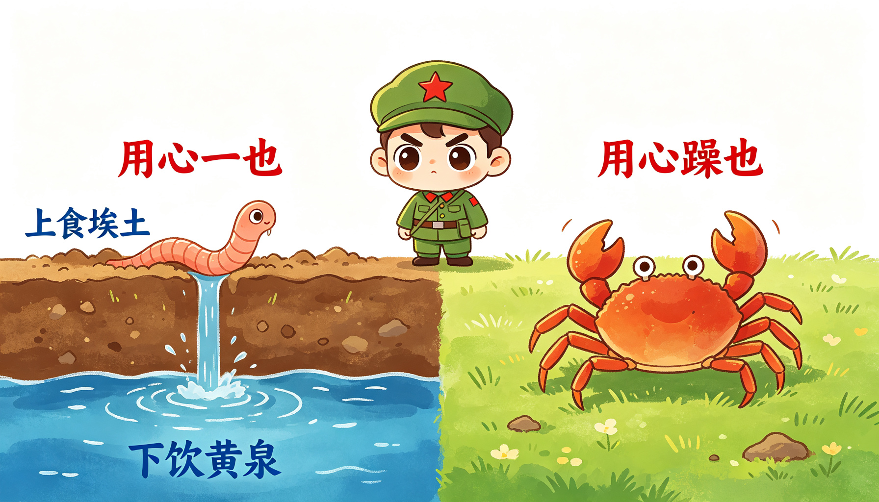 用心专一——蚓无爪牙之利，用心一也
